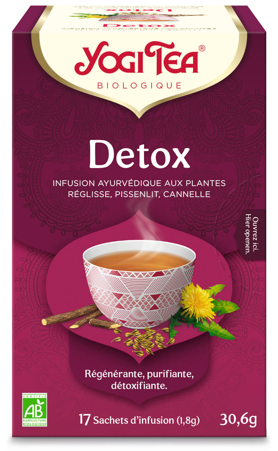 Yogi thé Detox bio 17 sachets